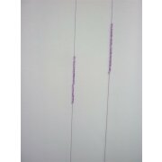 Stores Gardine Stoff Vorhang Streifen wei&szlig; lila rosa transparent Restst&uuml;ck 4,3 m