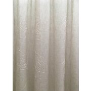 Stores Gardine Vorhang Stoff Blumen bestickt beige transparent, Restst&uuml;ck 3,2 m