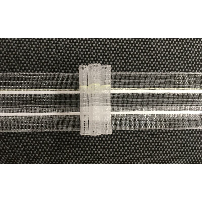 Faltenband 3 Falten transparent, 28 Breite weiß mm 1:2,5 M