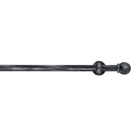 Gardinenstange Vorhangstange schwarz 16 mm Esperanca Kugel