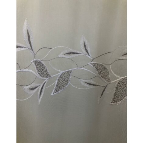 grau bestickt Blumen Gardine Stickerei-Stores Ranke t weiß