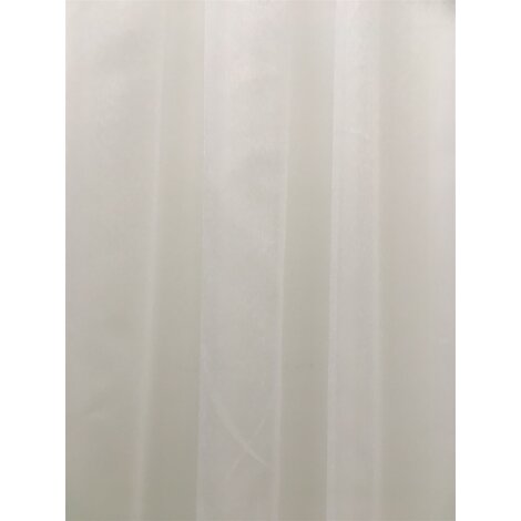 Stores Gardine Stoff Vorhang Streifen wei&szlig; transparent. Restst&uuml;ck 2,4 m
