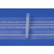 Gardinenband 1 Falte Automatik Faltenband 1:1,5 wei&szlig; transparent, Meterware