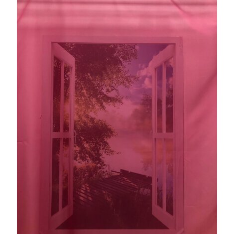 Deko Stoff Gardine Vorhang trans Voile pink uni, einfarbig