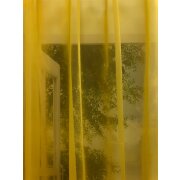 Dekostoff Gardine Vorhang uni einfarbig gelb transparent,...
