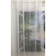 Stores Gardine Stoff Vorhang rohwei&szlig; transparent, Restst&uuml;ck 3,7 m