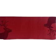 Tischl&auml;ufer Landhaus Filz Hirsch rot hochrot 100 cm x 40 cm, 1 St&uuml;ck