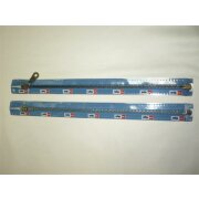 Rei&szlig;verschluss Metall silber oder br&uuml;niert 30-80 cm teilbar hellblau OPTI PRYM