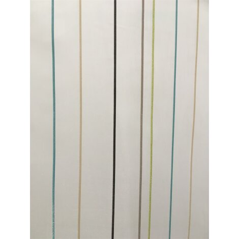 Stores türkis Vorhang Gardine Stoff grü Streifen grau weiß