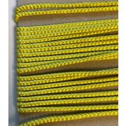 Kordel Schnur Flechtkordel Baumwolle 4 mm gelb neon, Meterware