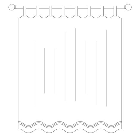 Dekoschal mit Schlaufen (7 St&uuml;ck)